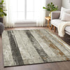 Piper Looms Chantille Stripes ACN1868 Beige Machine Washable Area Rug Lifestyle Image Feature