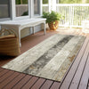 Piper Looms Chantille Stripes ACN1868 Beige Machine Washable Area Rug Runner Outdoor Lifestyle Image Feature