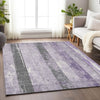 Piper Looms Chantille Stripes ACN1868 Lavender Machine Washable Area Rug Lifestyle Image Feature
