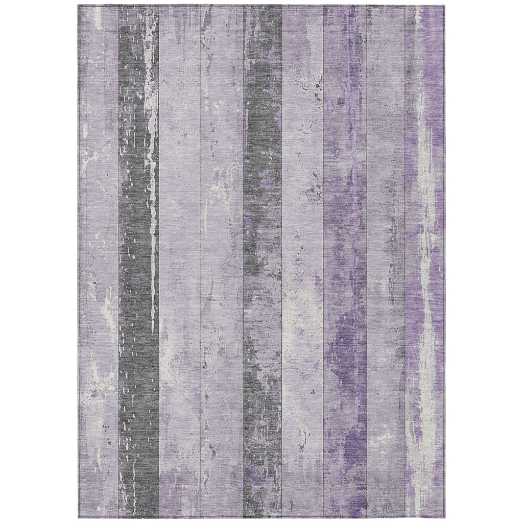 Piper Looms Chantille Stripes ACN1868 Lavender Machine Washable Area Rug main image