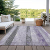 Piper Looms Chantille Stripes ACN1868 Lavender Machine Washable Area Rug Outdoor Lifestyle Image Feature