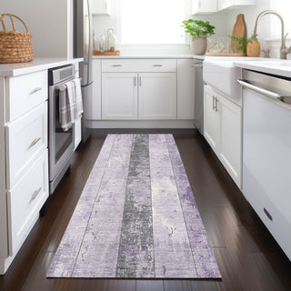 Piper Looms Chantille Stripes ACN1868 Lavender Machine Washable Area Rug Runner Lifestyle Image Feature