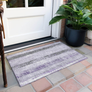Piper Looms Chantille Stripes ACN1868 Lavender Machine Washable Area Rug Scatter Outdoor Lifestyle Image Feature