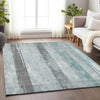 Piper Looms Chantille Stripes ACN1868 Seafoam Machine Washable Area Rug Lifestyle Image Feature