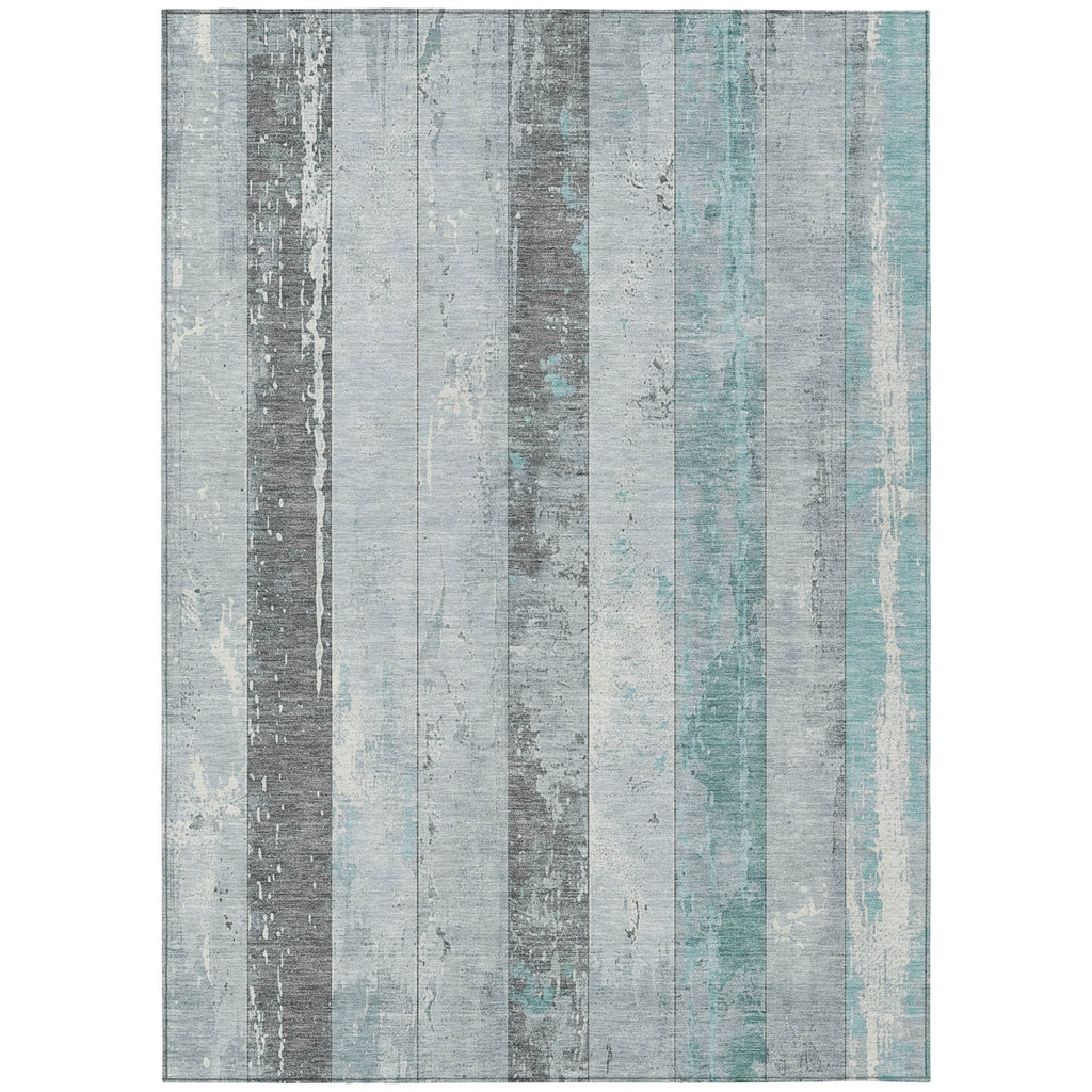 Piper Looms Chantille Stripes ACN1868 Seafoam Machine Washable Area Rug main image
