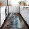 Piper Looms Chantille Floral ACN1869 Blue Machine Washable Area Rug Runner Lifestyle Image Feature