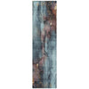Piper Looms Chantille Floral ACN1869 Blue Machine Washable Area Rug Runner Main Image