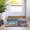 Piper Looms Chantille Floral ACN1869 Blue Machine Washable Area Rug Scatter Lifestyle Image Feature