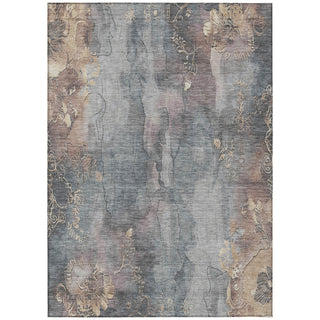 Piper Looms Chantille Floral ACN1869 Gray Machine Washable Area Rug main image