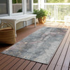 Piper Looms Chantille Floral ACN1869 Gray Machine Washable Area Rug Runner Outdoor Lifestyle Image Feature