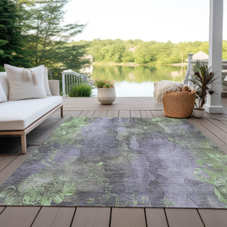 Piper Looms Chantille Floral ACN1869 Lavender Machine Washable Area Rug Outdoor Lifestyle Image Feature