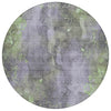 Piper Looms Chantille Floral ACN1869 Lavender Machine Washable Area Rug Round Main Image
