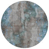Piper Looms Chantille Floral ACN1869 Taupe Machine Washable Area Rug Round Main Image