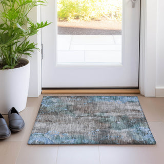 Piper Looms Chantille Floral ACN1869 Taupe Machine Washable Area Rug Scatter Lifestyle Image Feature