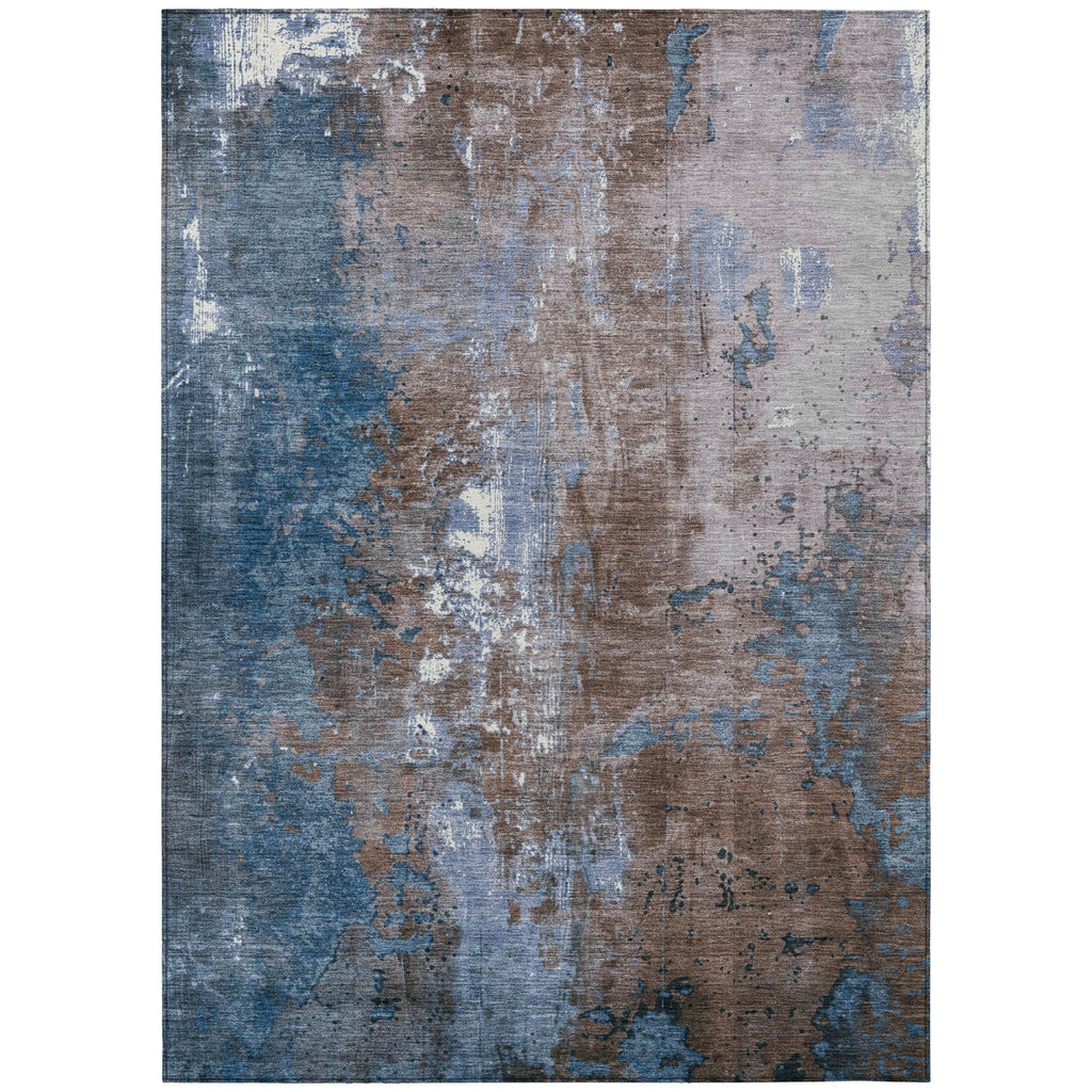 Piper Looms Chantille Abstract ACN1870 Brown Machine Washable Area Rug main image