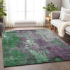 Piper Looms Chantille Abstract ACN1870 Emerald Machine Washable Area Rug Lifestyle Image Feature