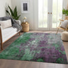 Piper Looms Chantille Abstract ACN1870 Emerald Machine Washable Area Rug Lifestyle Image Feature