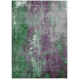 Piper Looms Chantille Abstract ACN1870 Emerald Machine Washable Area Rug main image