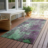 Piper Looms Chantille Abstract ACN1870 Emerald Machine Washable Area Rug Runner Outdoor Lifestyle Image Feature