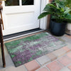 Piper Looms Chantille Abstract ACN1870 Emerald Machine Washable Area Rug Scatter Outdoor Lifestyle Image Feature