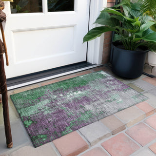 Piper Looms Chantille Abstract ACN1870 Emerald Machine Washable Area Rug Scatter Outdoor Lifestyle Image Feature