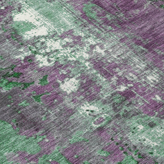 Piper Looms Chantille Abstract ACN1870 Emerald Machine Washable Area Rug Swatch Image