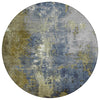 Piper Looms Chantille Abstract ACN1870 Khaki Machine Washable Area Rug Round Main Image