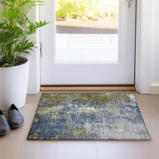 Piper Looms Chantille Abstract ACN1870 Khaki Machine Washable Area Rug Scatter Lifestyle Image Feature