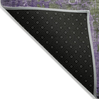 Piper Looms Chantille Abstract ACN1870 Olive Machine Washable Area Rug Backing Image