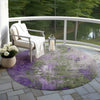 Piper Looms Chantille Abstract ACN1870 Olive Machine Washable Area Rug Round Outdoor Lifestyle Image Feature
