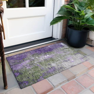 Piper Looms Chantille Abstract ACN1870 Olive Machine Washable Area Rug Scatter Outdoor Lifestyle Image Feature