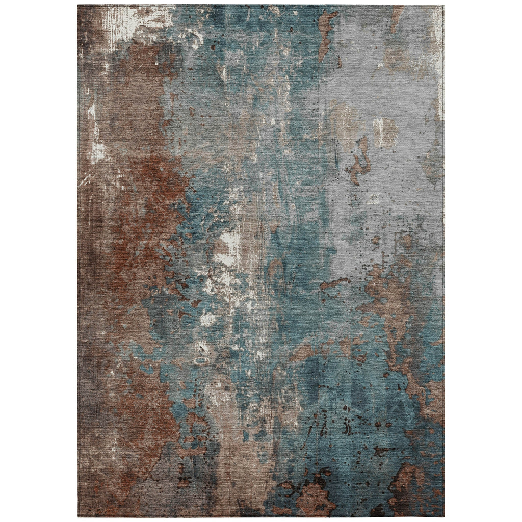 Piper Looms Chantille Abstract ACN1870 Paprika Machine Washable Area Rug main image