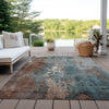Piper Looms Chantille Abstract ACN1870 Paprika Machine Washable Area Rug Outdoor Lifestyle Image Feature