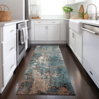 Piper Looms Chantille Abstract ACN1870 Paprika Machine Washable Area Rug Runner Lifestyle Image Feature