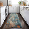 Piper Looms Chantille Abstract ACN1870 Teal Machine Washable Area Rug Runner Lifestyle Image Feature