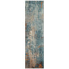 Piper Looms Chantille Abstract ACN1870 Teal Machine Washable Area Rug Runner Main Image