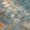 Piper Looms Chantille Abstract ACN1870 Teal Machine Washable Area Rug Swatch Image