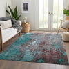 Piper Looms Chantille Abstract ACN1870 Turquoise Machine Washable Area Rug Lifestyle Image Feature