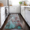 Piper Looms Chantille Abstract ACN1870 Turquoise Machine Washable Area Rug Runner Lifestyle Image Feature