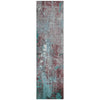 Piper Looms Chantille Abstract ACN1870 Turquoise Machine Washable Area Rug Runner Main Image