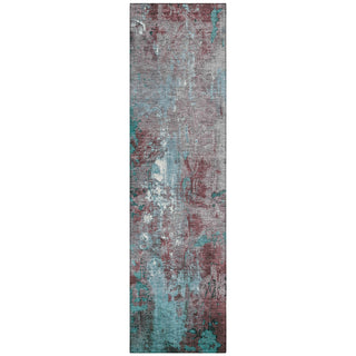 Piper Looms Chantille Abstract ACN1870 Turquoise Machine Washable Area Rug Runner Main Image