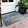 Piper Looms Chantille Abstract ACN1870 Turquoise Machine Washable Area Rug Scatter Outdoor Lifestyle Image Feature