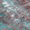 Piper Looms Chantille Abstract ACN1870 Turquoise Machine Washable Area Rug Swatch Image