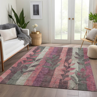 Piper Looms Chantille Floral ACN1871 Blush Machine Washable Area Rug Lifestyle Image Feature