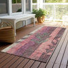 Piper Looms Chantille Floral ACN1871 Blush Machine Washable Area Rug Runner Outdoor Lifestyle Image Feature