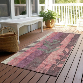 Piper Looms Chantille Floral ACN1871 Blush Machine Washable Area Rug Runner Outdoor Lifestyle Image Feature