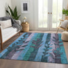 Piper Looms Chantille Floral ACN1871 Denim Machine Washable Area Rug Lifestyle Image Feature