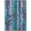 Piper Looms Chantille Floral ACN1871 Denim Machine Washable Area Rug main image