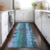 Piper Looms Chantille Floral ACN1871 Denim Machine Washable Area Rug Runner Lifestyle Image Feature