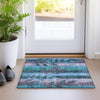 Piper Looms Chantille Floral ACN1871 Denim Machine Washable Area Rug Scatter Lifestyle Image Feature